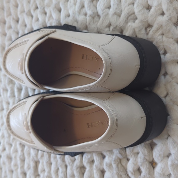 Coach Leah Loafers Cream White Leather Platforms - Picture 5 of 6